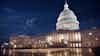United States Capitol with a dome and columns